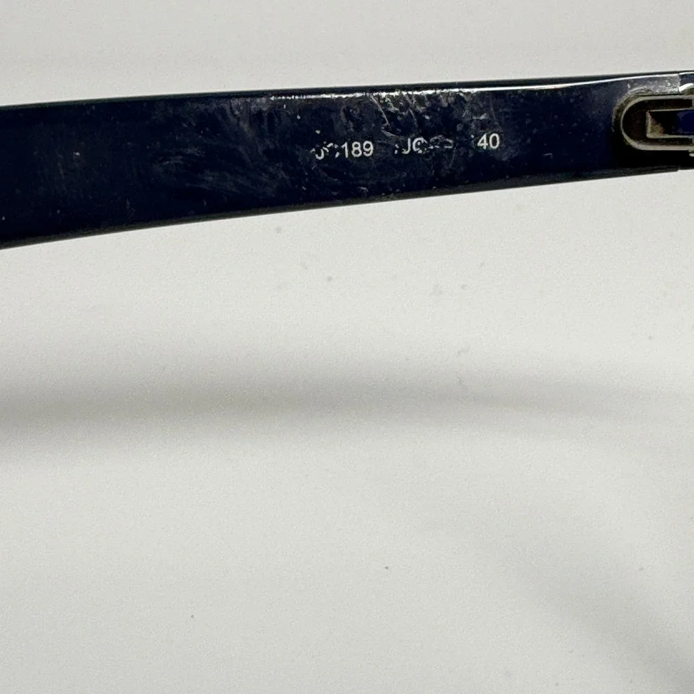 Jimmy Choo JC189 Blue Glitter Cat Eye Eyeglasses Frames Made in‎ Italy 53-16-140